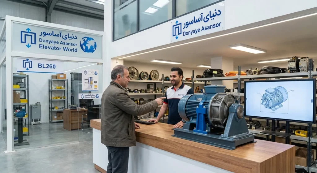موتور گیربکس آسانسور بهران BL260