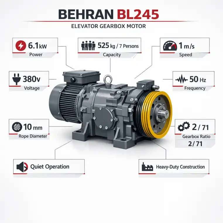 موتور گیربکس آسانسور بهران